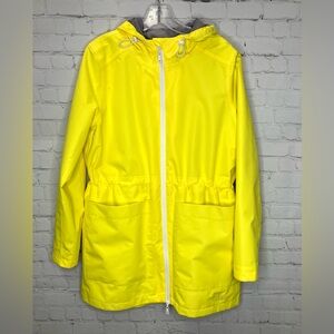 Nuage Bright Yellow Hooded Rain Jacket Size Medium